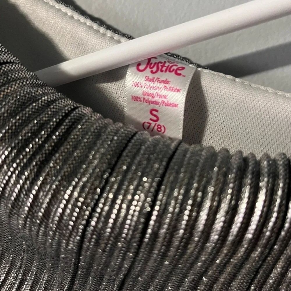 Justice Metallic Silver Jumpsuit